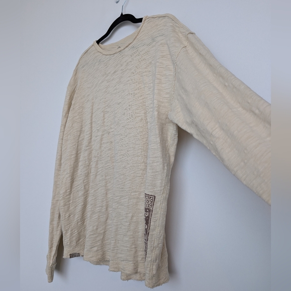 Good Karma by Life is Good Distressed Lagenlook Long Sleeve Sz L organic cotton - Picture 6 of 16